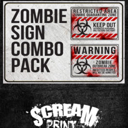 10 Printable White Zombie Signs