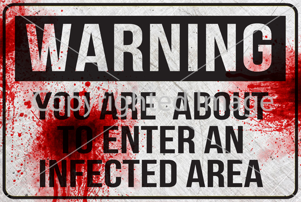 SM - WARNING infected area