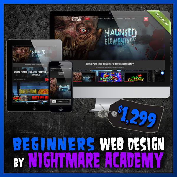 Beginners Web Bundle Haunted House Website Design by Nightmare Academy Web Design