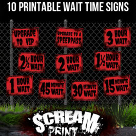10 Printable Wait Times Signs