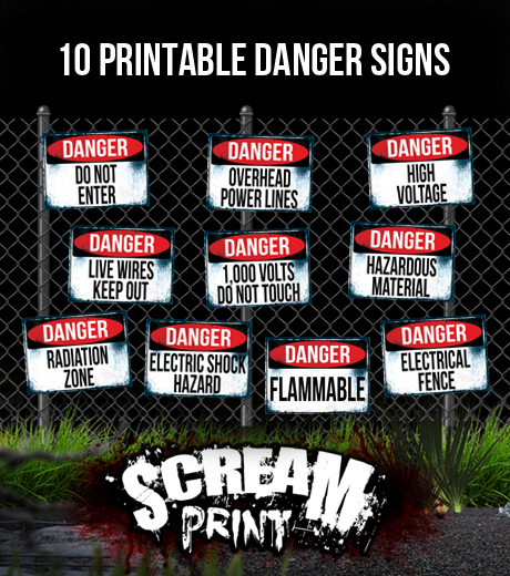 10 Printable Danger Signs