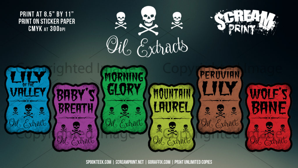 6 Custom Oil Extract Labels | Print in Full Color on Sticker Paper