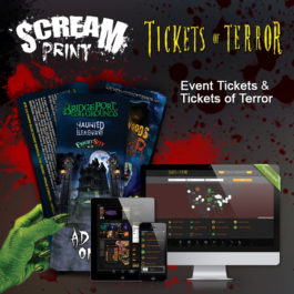 Tickets & Directory Combo by ScreamPrint and Tickets of Terror, Haunt Depot or Escape Room Finder
